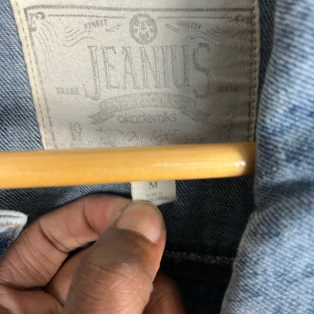 Denim Jacket with Button Closure - Picture 3 of 4